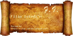 Filip István névjegykártya